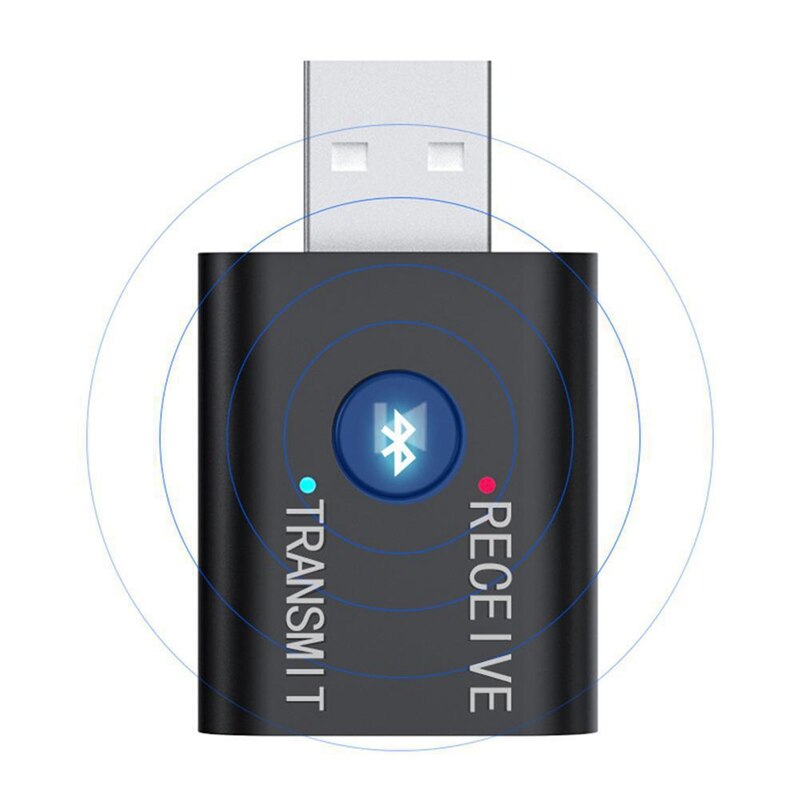 2- i -1 usb bluetooth o sender modtager adapter hifi trådløs o adapter med 3.5mm aux kabel til tv pc bil