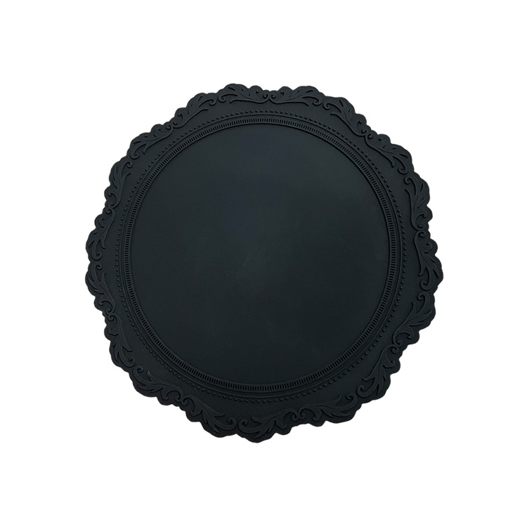 Almohadilla aislante resistente a altas temperaturas, tapete de silicona resistente al calor para mesa de comedor, tapete grueso para el hogar, tapete para tazas, cuenco y plato: Transparente