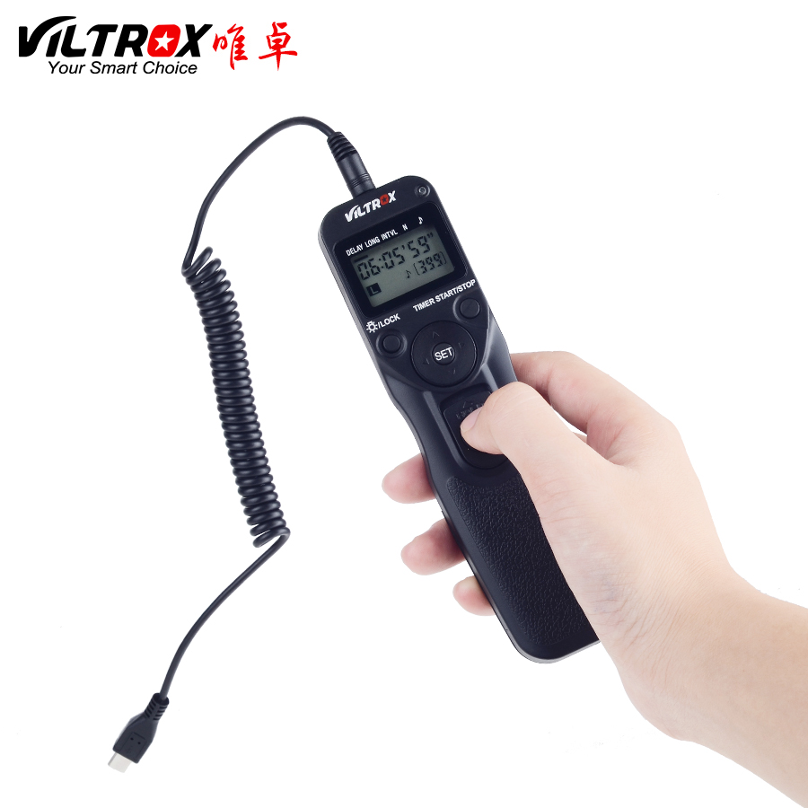 VILTROX Timer Fernbedienung Auslöser Intervalltimer mit S2 Kabel für SONY Alpha A9 A7m3 a7R3 A7RII A7MII A7SII A6500 A6300