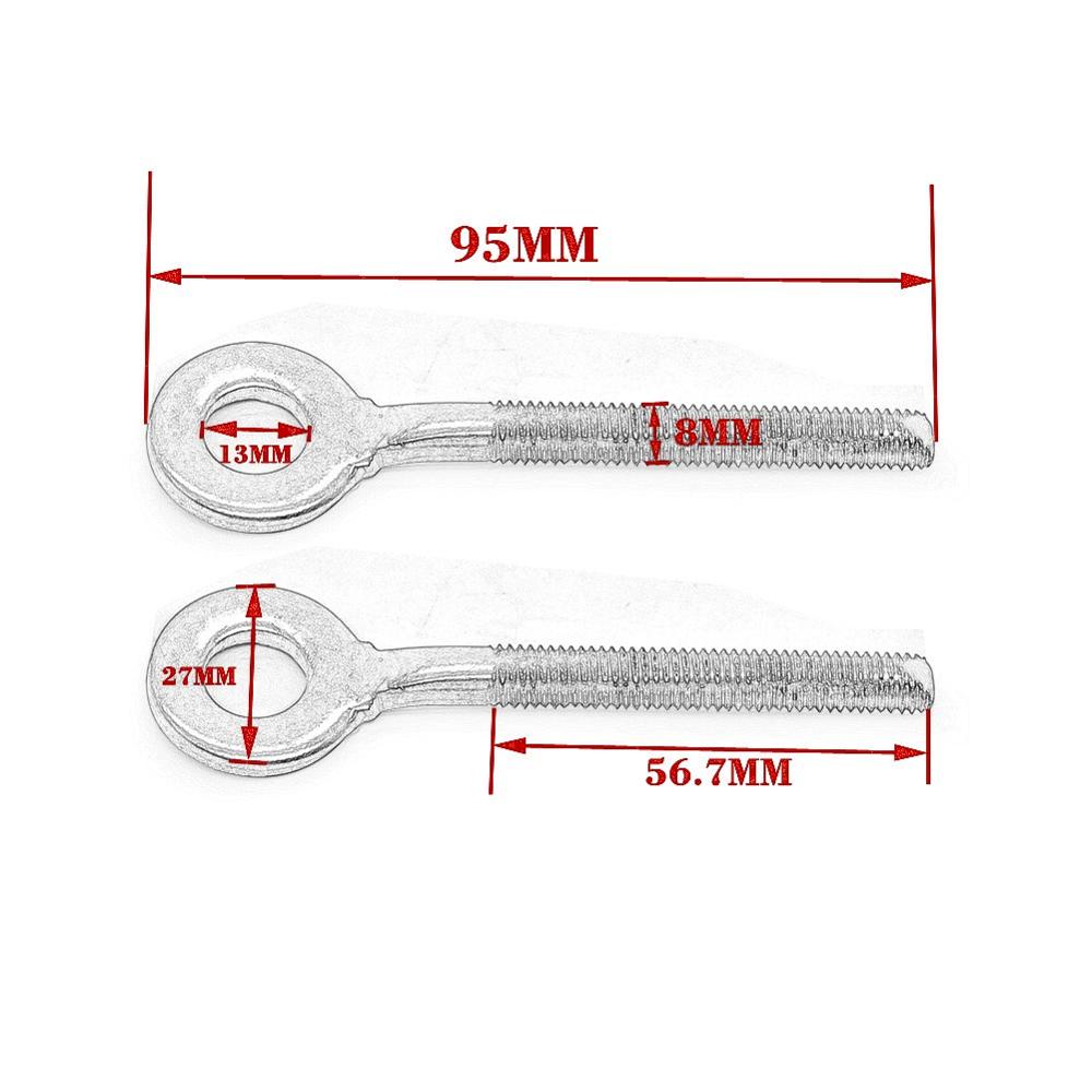Ajustador tensor de cadena Quad ATV chino de 8mm para 50 70 90 110 125 150 175 200 250 Taotao Coolster: M8 x 95