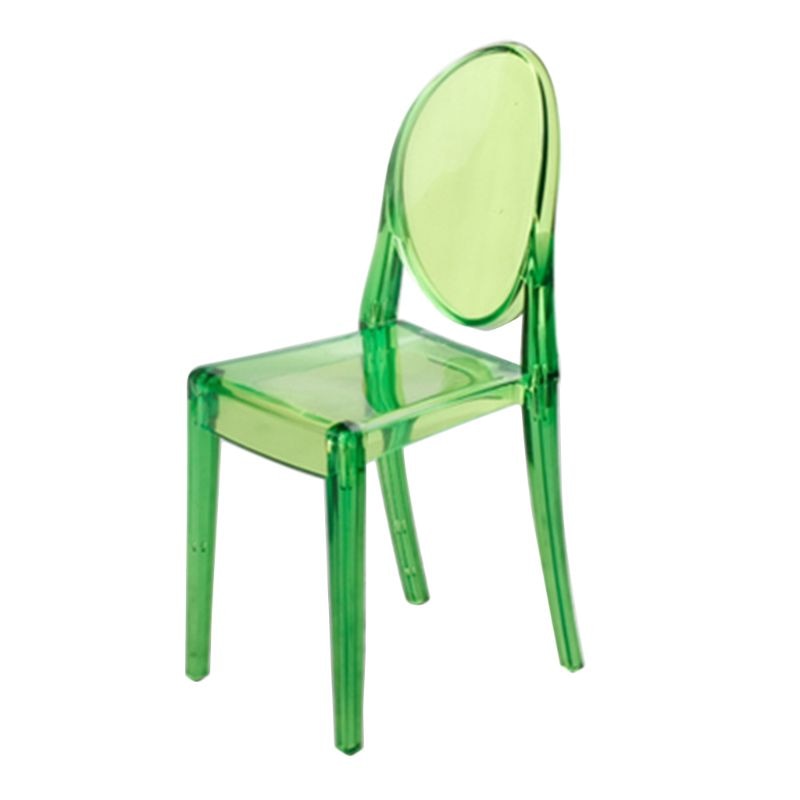1:6 Dollhouse Miniature Accessories Mini Doll House Clear Transparent Plastic Chair Furniture Decor Collection
