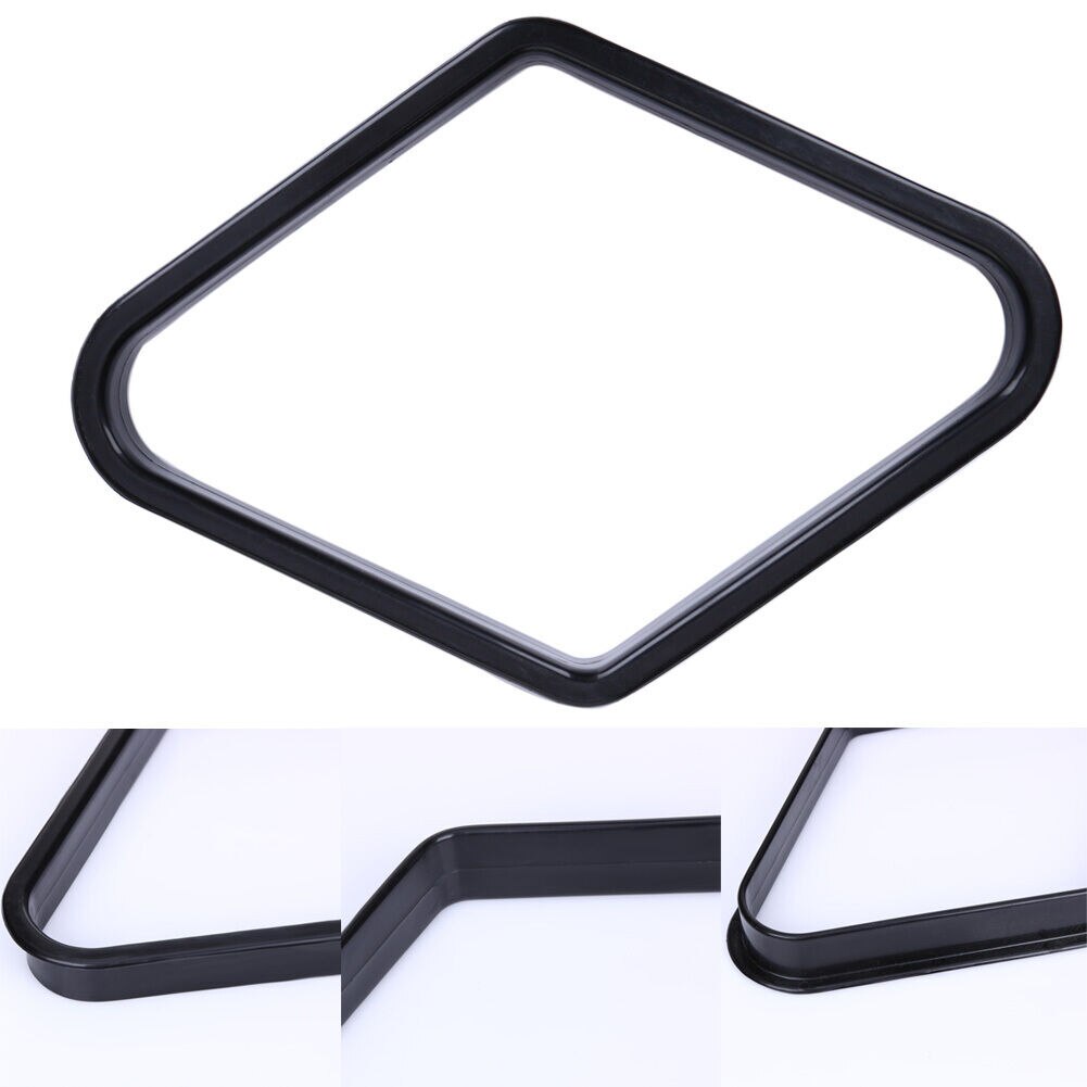 9 boules billard Triangle supports sport Durable lisse pratique résistant à l'usure plastique noir accessoire Table de billard