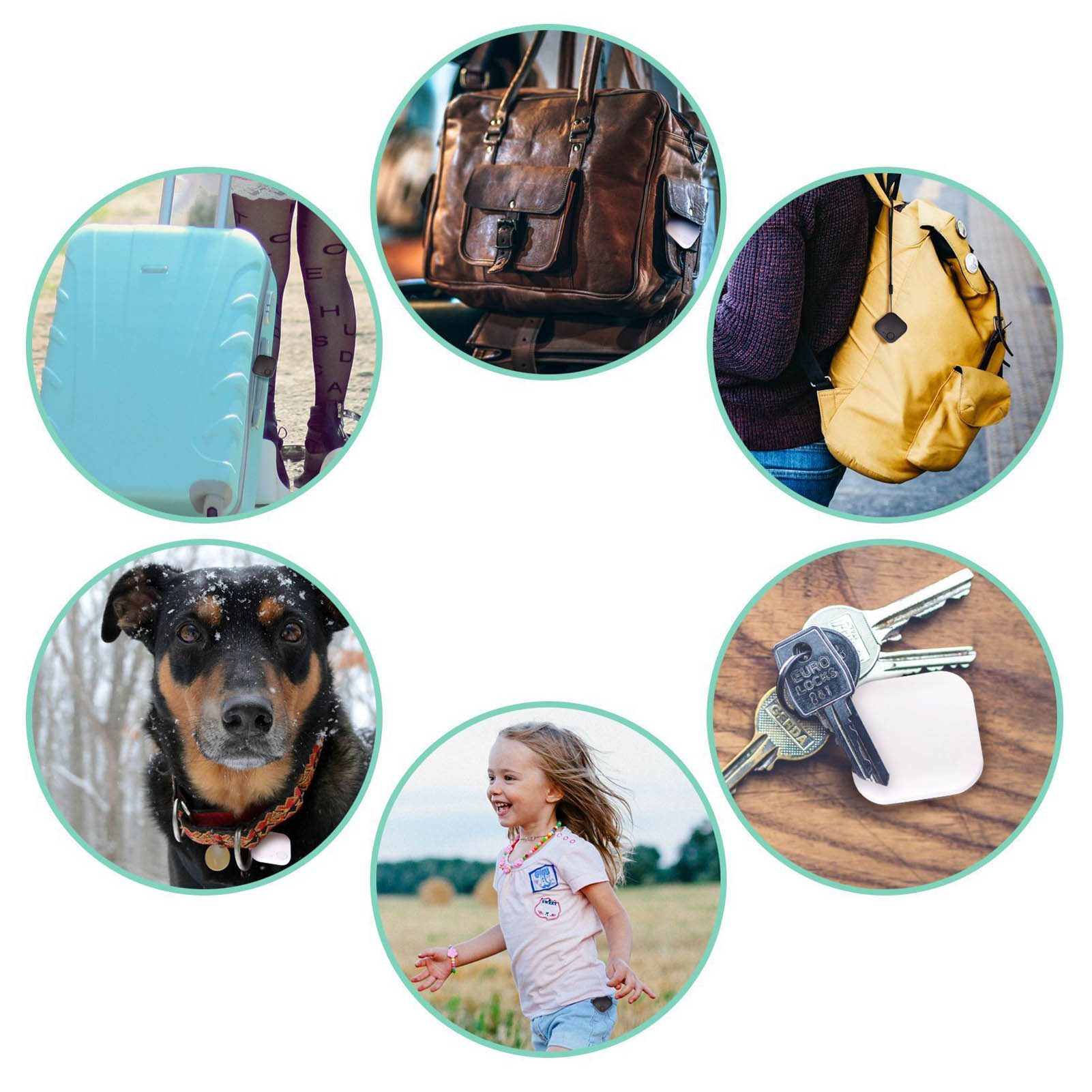Mini Tracking Device Tag Key Child Finder Pet Tracker Location Tracker Smart Tracker Vehicle Anti-lost