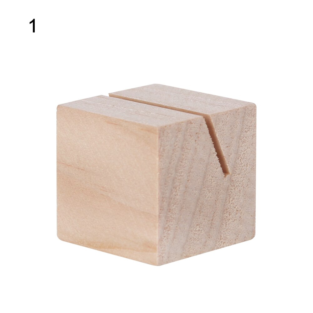 1 pc notater i naturlig tre klips retro bilder klips klemmer stativ bilderamme bord tall holder skrivebord dekorasjon: 1