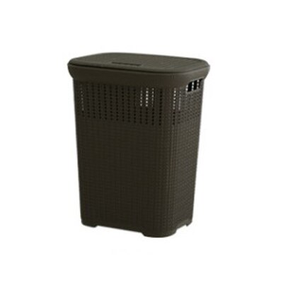 Ekstra stor hæmmer plast vasketøjskurv vasketøj spand snavset tøj pincet rotting husholdning badeværelse beskidt tøj opbevaring: Brun