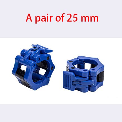 1 par de collares de bloqueo giratorio para barra de pesas, Clips para mancuernas, abrazadera para barra de levantamiento de pesas, gimnasio, Fitness, culturismo, color negro, 30mm, 25mm: blue25MM