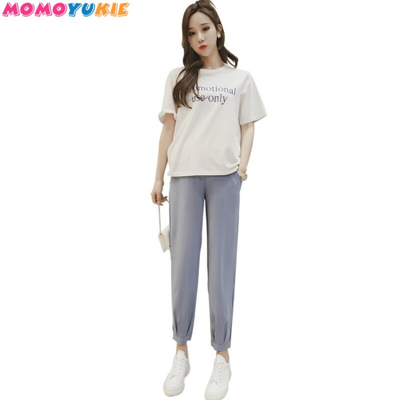 Pregnancy Abdominal harem Pants chiffon Maternity Clothes For Pregnant Women Boyfriend Pants High Waist Trousers Loose Jeans