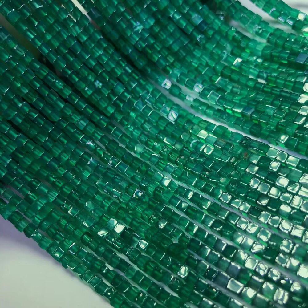 Lapis/rhodochrosit/türkis/grün jade platz 2mm für DIY schmuck machen FPPJ lose perlen natur edelstein stein: green jade