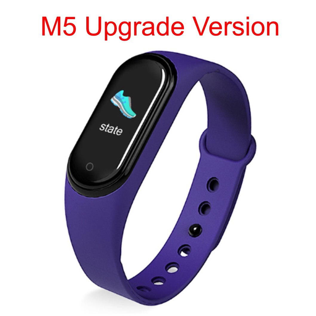 Smart Band Armband M5 Bloeddruk Hartslagmeter Waterdicht Polsband Smart Band Sport Fitness Tracker Smart Horloge M4: Blue M5 Upgrade