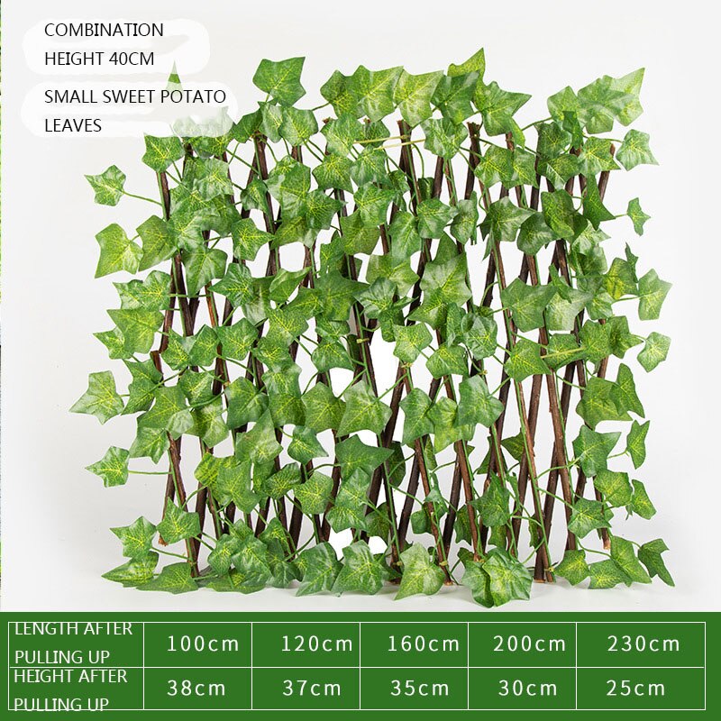 Clôture de Simulation télescopique, clôture de cour Anti-Ultraviolet, clôture de jardin, arbre d&#39;intimité, plante, décoration de la maison: A