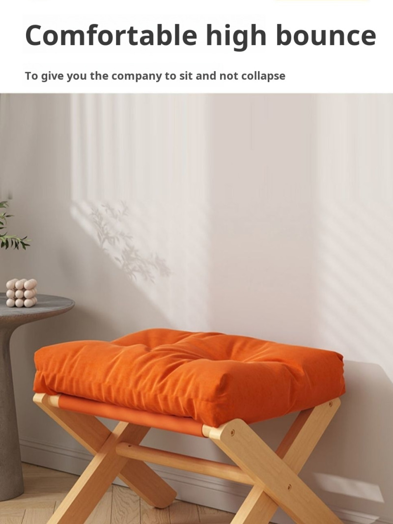 Massief houten voetenbank Zacht pakket Huishoudelijke schoenenbank Deuropening Kruk Woonkamer Kleine bank