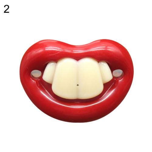 Funny Lips Teeth Toddler Baby Silicone Dummy Soother Teething Sleep Pacifier Encourage the correct development of child's teeth: 2