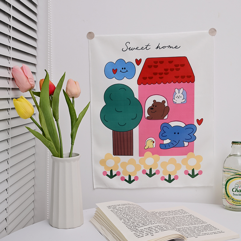 Väggdekoration tyg hängande gobelänger flerfärgad gobeläng bakgrundsduk hemmakontor dekor fest babyshower-tillbehör