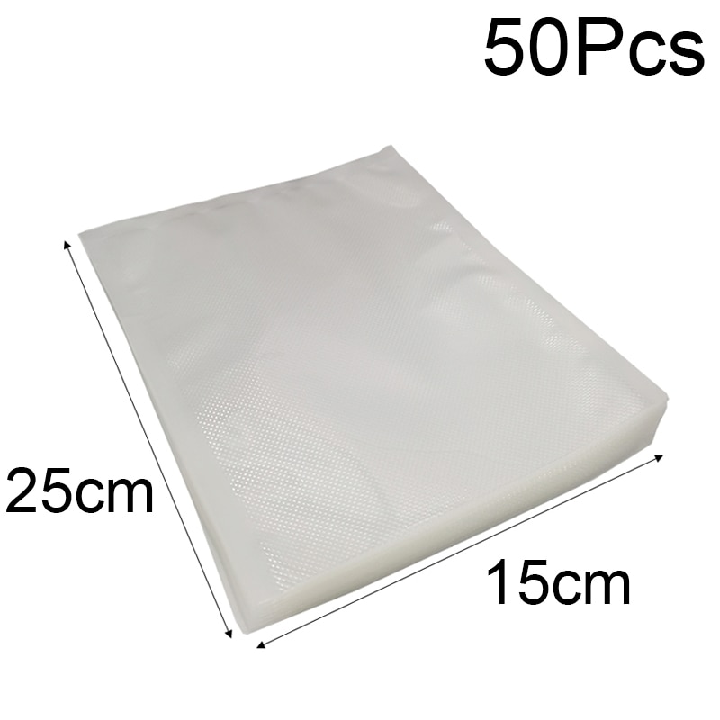 Lebensmittel Vakuum Versiegelung Rollen 12 15 20 25 28 30cm X 500cm Für Saving Vakuum Abdichtung Lagerung Taschen: 15x25cm 50Pcs