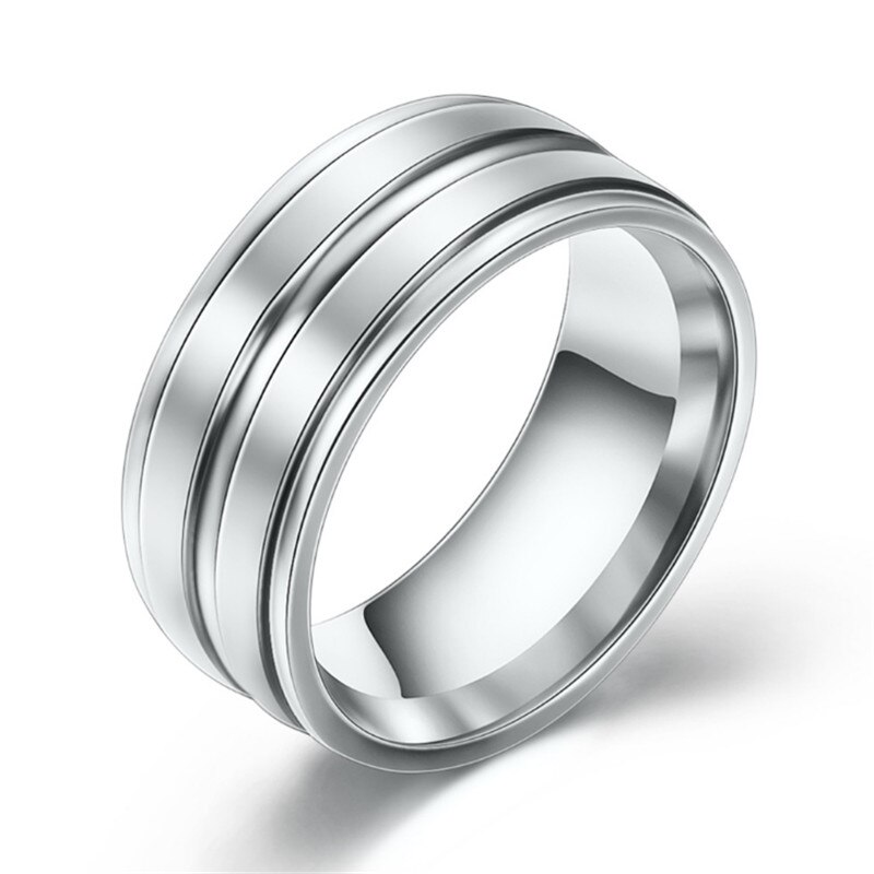 Yobest Stainless Steel Wedding Rings For Women Three Colors Trendy Jewelry For Men Women Party Jewelry