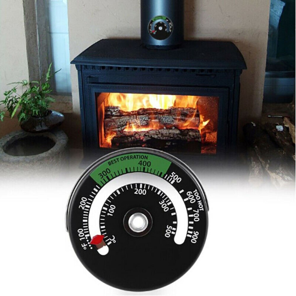 Magnetic Fireplace Stove Thermometer Fire Place Temperature For Wood Log Burning Stove Fireplace Burner Fireplace Fan Thermomete