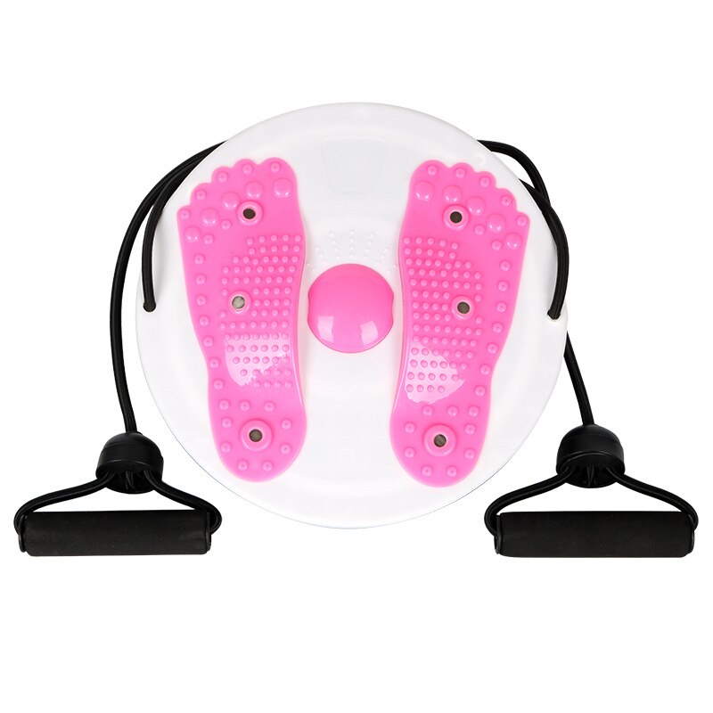 Placa magnética de giro de cintura, disco de giro para adelgazar las piernas, pie, Fitness, placa de giro de cintura, equilibrio, masaje corporal, ejercicio: Rosa