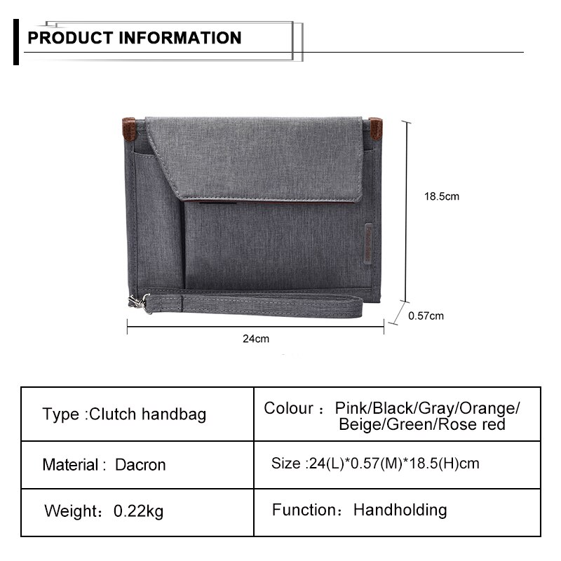 Waterproof Men's Business Office Bag Women's Document Bag Portable Oxford Notebook Pouch Passport Cover Accessories Supplies 688