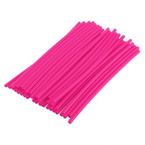 Enveloppes de rayons de roues de moto, 36 pièces/paquet, décor de protection de la peau: Rose