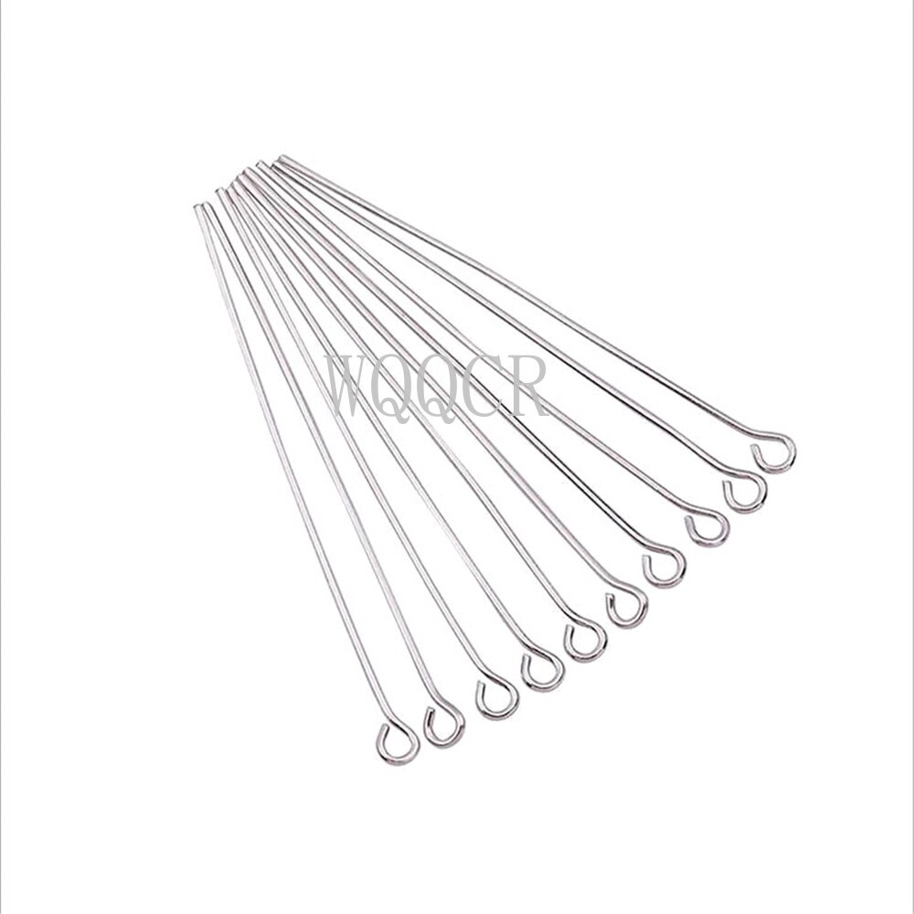 100 sztuk 925 srebro 13 rozmiar 14-70mm główka oka Pin igły koraliki materiały do tworzenia biżuterii akcesoria kolczyki ustalenia Diy