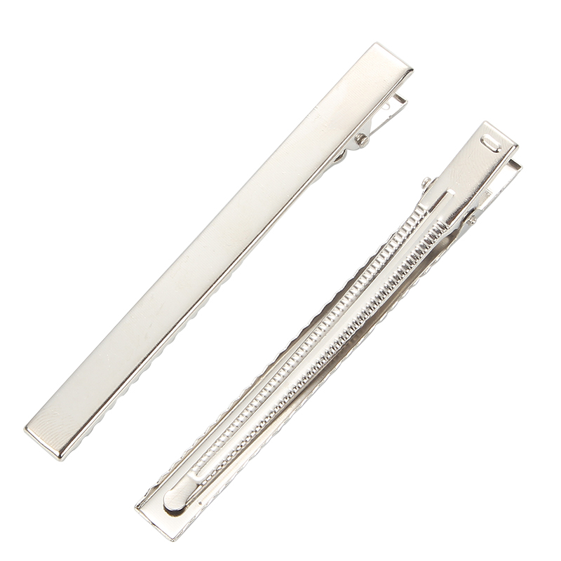 10pcs/lot 30-100mm Air Clips Square Duckbill Clip Hairpin With Teeth Blank Setting For DIY Hair Clips Jewelry Making Base