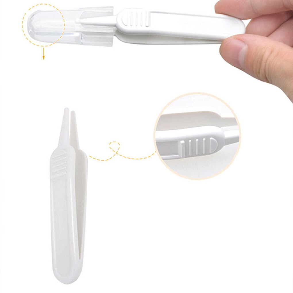 Pincettes de soins pour bébé, 3 pièces, pincettes de sécurité en plastique pour le nettoyage du nez et des oreilles sales, J0620
