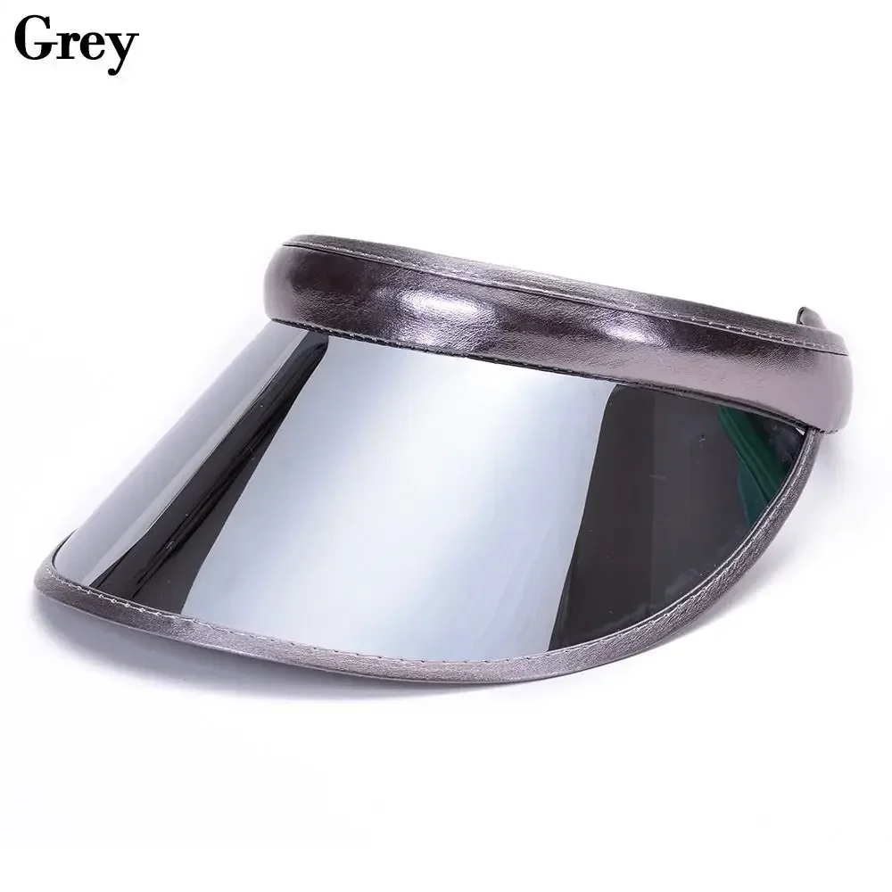 Pvc sommerbaseballhatt gjennomsiktig plast sportsvisirer dame menn anti-uv solhette utendørs solskjermhatt: Svart