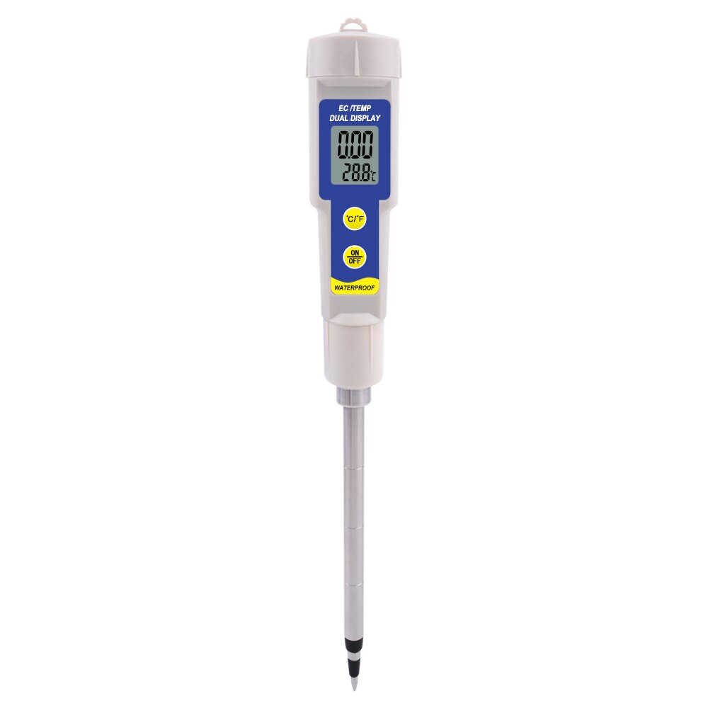 2-in-1 Digital Soil Tester with EC Meter and Soil Thermometer Waterproof Water Tester for Garden Lawn Drinking Water