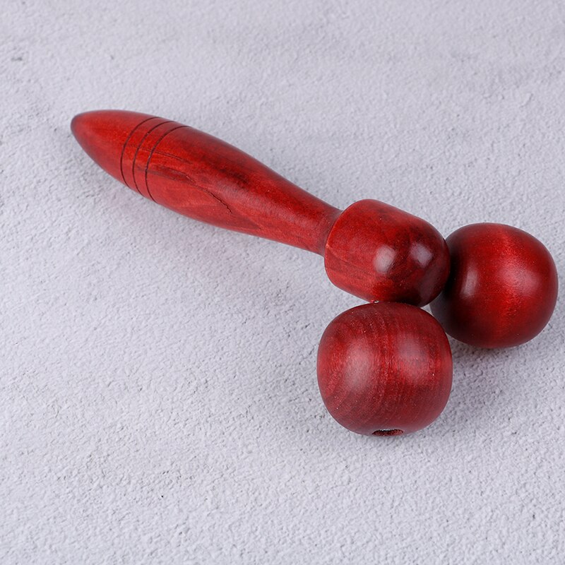 Rodillo de madera para estiramiento facial, masajeador relajante para cuello y barbilla, herramientas de adelgazamiento, Color madera primario