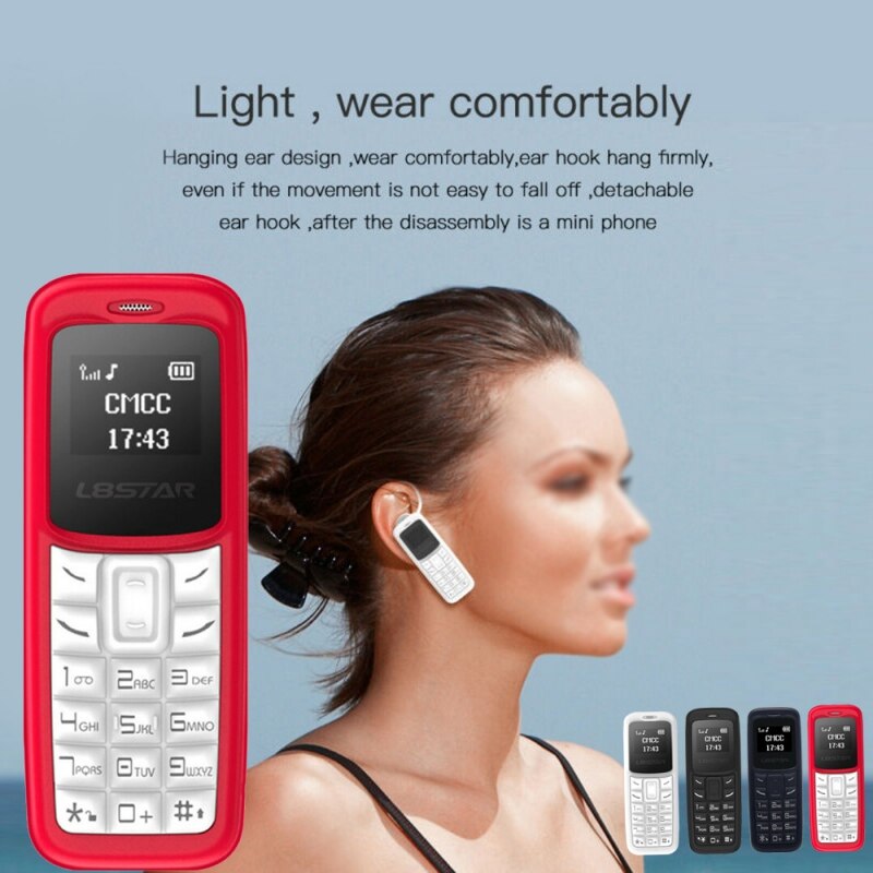 BM30 – téléphone portable GSM Bluetooth, le plus petit casque d'appel: Bleu