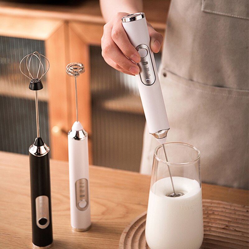 Handheld Electric Milk Frother Egg Beater Coffee Frother With USB Charger Cake Tool For Cappuccino Kitchen Mixer Multifunction