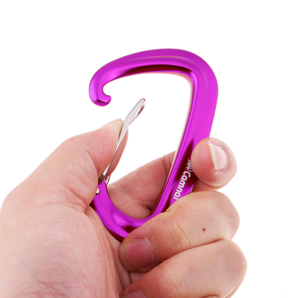 1 st 16kn aluminium wire gate hängmatta säkerhets karbinhake wiregate låsning d typ nyckelring spänne för räddning yoga camping vandring