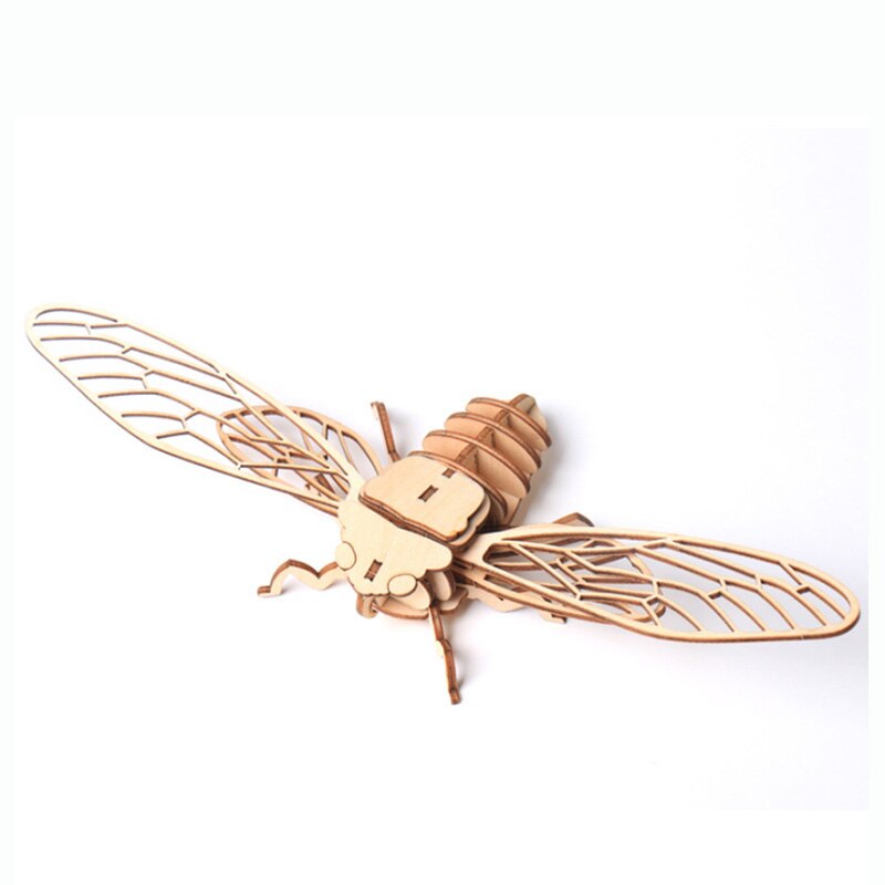 Puzzle en bois insecte 3D Puzzle bricolage Puzzle Animal à la main éducatif assemblée jouet pour les enfants: 5