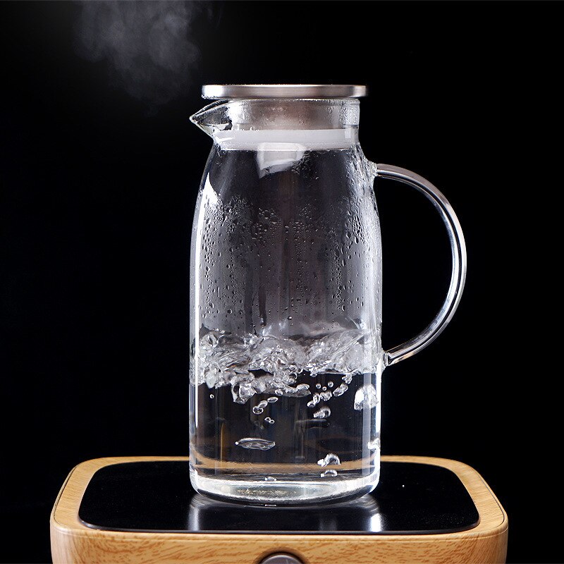 High temperature resistant glass jug 1400ml large capacity pot pot high borosilicate teapot