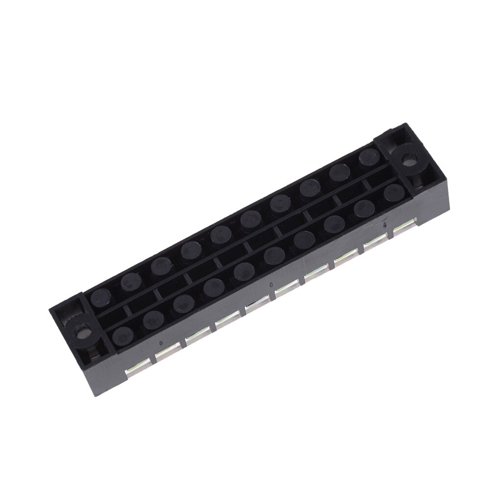 1pc Top 600V 15A 10 Positions Dual Rows Screw Terminal Block Barrier Strip Block Wire connector