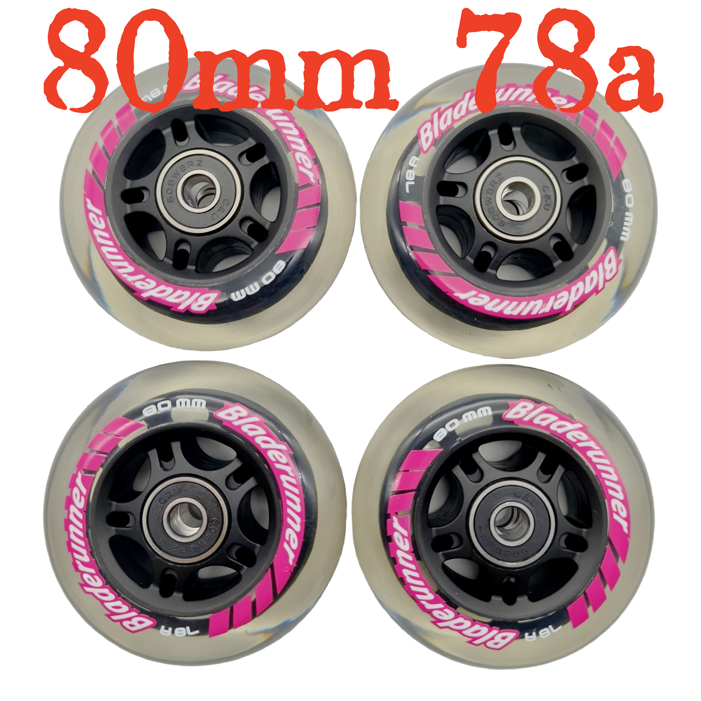 Rueda de patín de 80mm, 78a, 80a, 82a, 84a, 85a, incluye rodamientos,