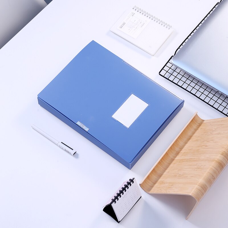 A4 File Box Gluing Plastic Storage Box File Organizer Box Document Box Thickening Label Organiser 1pcs