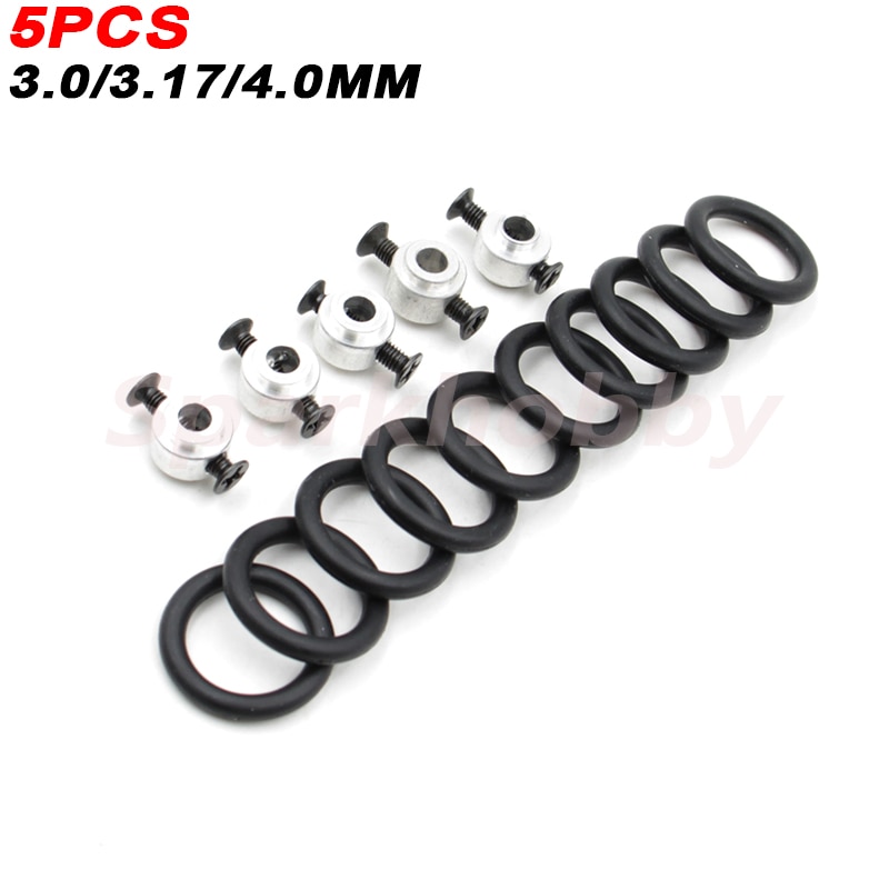 5PCS 3.0/3.17/4.0MM propeller protection sleeve with Rubber o-ring for brushless motor protector aircraft propeller installation