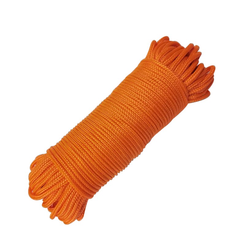 Cuerda de paracaídas de supervivencia, Paracord de 2mm, 5M, 10M, 20M, 30M, un núcleo, cuerda para acampar, escalada, senderismo, pulsera artesanal: Naranja / 20 m