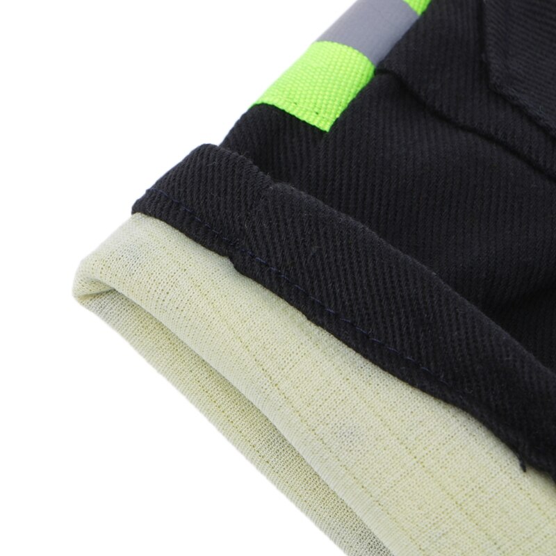 Fire Protective Gloves With Reflective Strap Resistant Flame Safety Equipment G92E