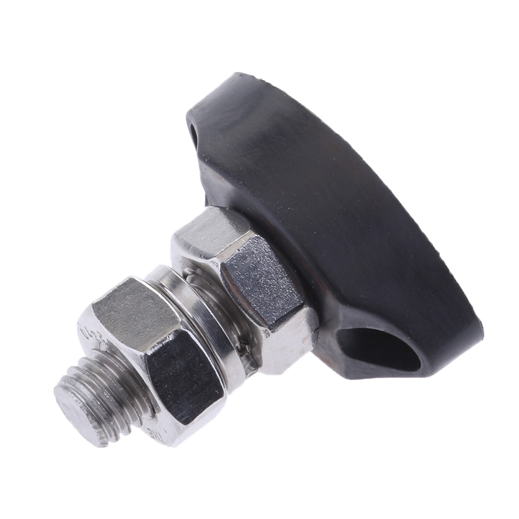 Dc 12v samleskinne klemmeblok  - 5/16 tommer 8mm positivt isoleret enkelt studs kraft- og jordforbindelsesstolpe - sort