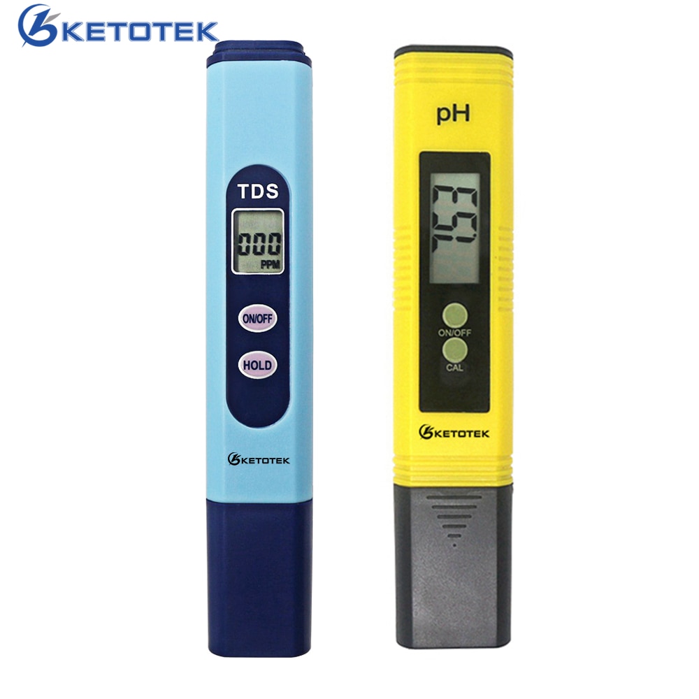 Digital PH Meter 0.00-14.0 Automatic Calibration TDS Tester 1-9990PPM Titanium Probe Water Test Monitor Aquarium Pool