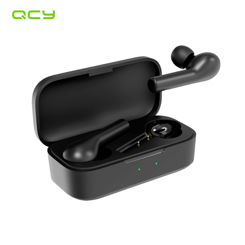 Qcy T5 Bluetooth 5.0 Draadloze Koptelefoon Sport Running Hoofdtelefoon Touch Control & Cmfortable Dragen Met Dual Mic