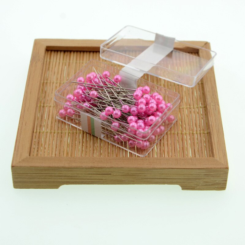 Kolorowe okrągłe głowa perły krawiectwo szpilki igły ściegu DIY rękodzieło ślub stanik szycia pozycjonowanie Szpilka z pudełkiem przyrządy robić szycia: 4