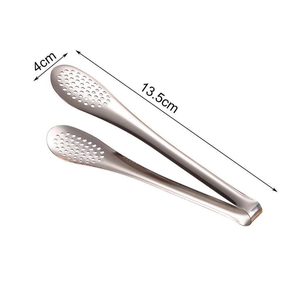 Cocina de acero inoxidable plato de frotamiento pinzas de ensalada herramientas de cocina Abrazadera para calor pinzas para hornear olla Clip pastelería Anti W0R1: 5 INCH