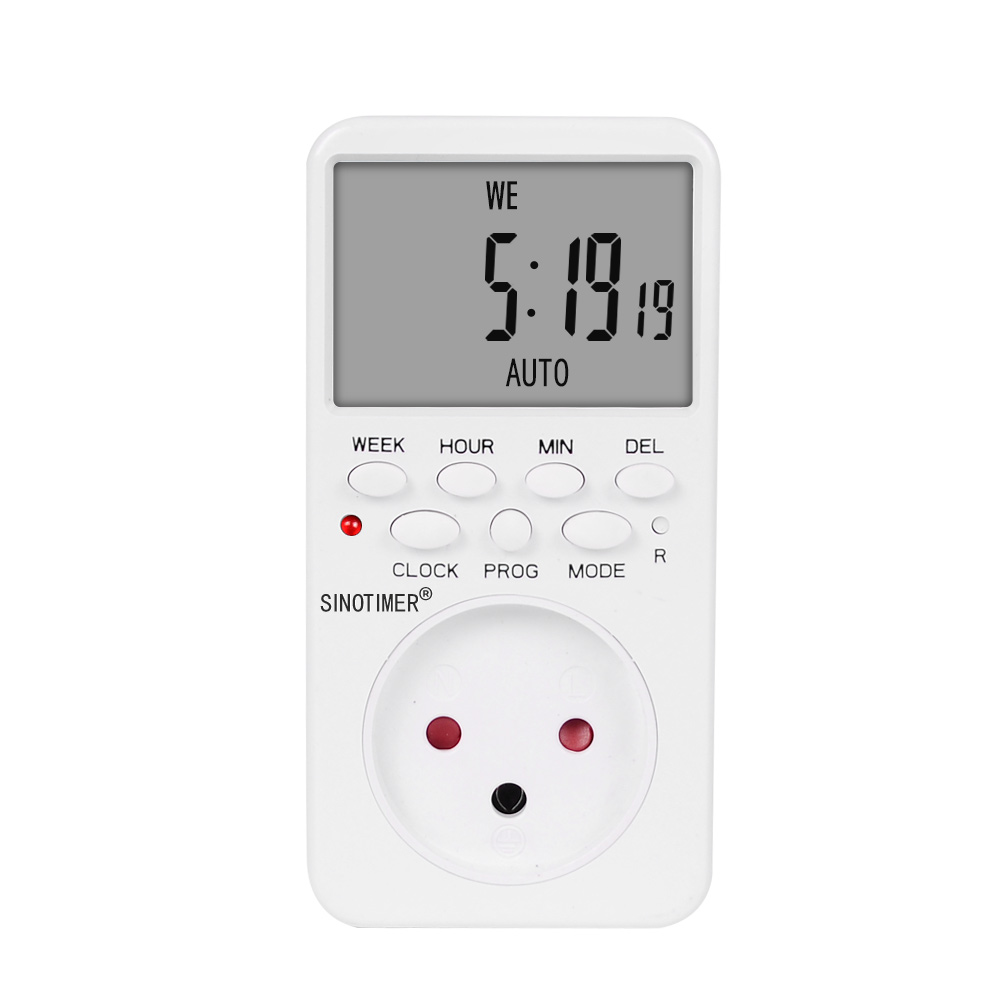 Prise de courant IL prise de minuterie numérique électronique avec minuterie 220 V prise de courant alternatif prise de minuterie relais de temps contrôle Programmable