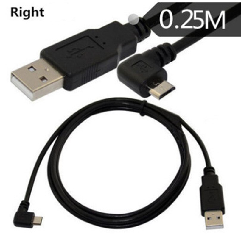 W górę iw dół oraz w lewo i w prostopadły 90 stopni USB Micro USB męski na USB transmisji danych w zakresie od złącze do ładowania kabel 25cm 50cm dla Tablet 5ft 5m