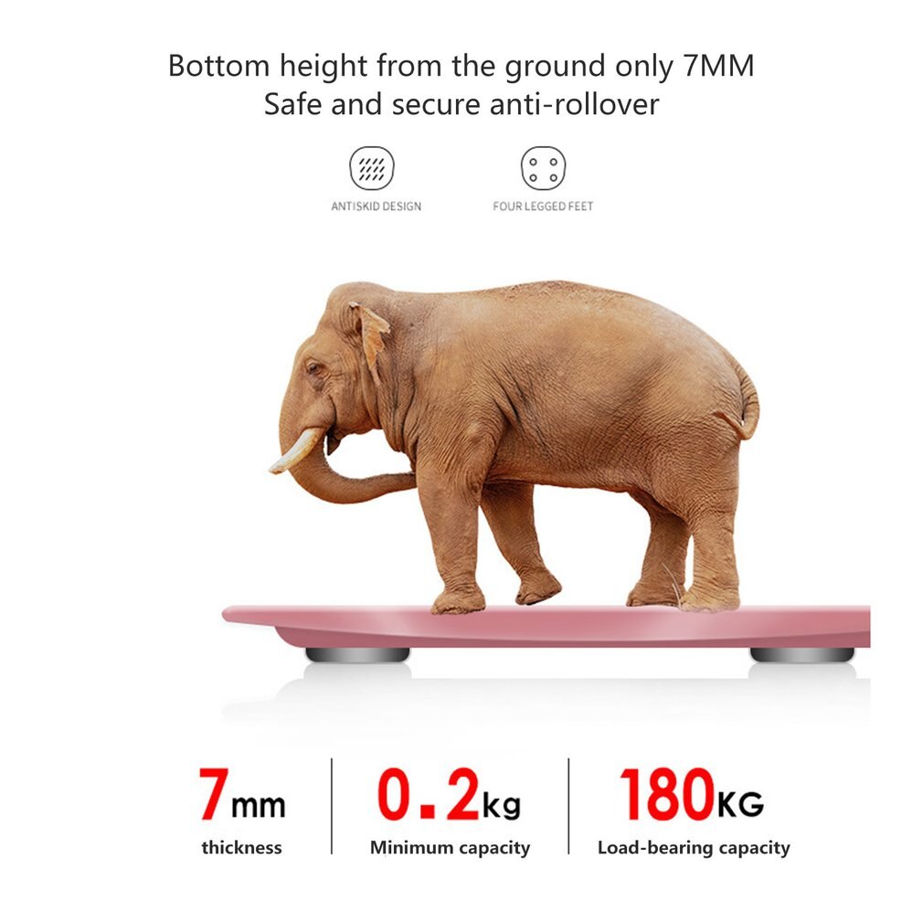 Household Scales Smart Body Fat Composition Scale 2 Bluetooth 5.0 Balance Test 13 Body Date BMI Health Weight Scale LED Display