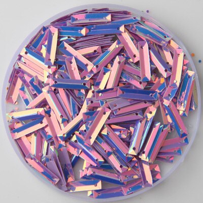 2000 Stks/partij 3X14Mm Rechthoek Cup Losse Pailletten Voor Schoenen &amp; Cap &amp; Kleding Naaien Decoratie Materialen/bruiloft Beauty Accessoires: Purple