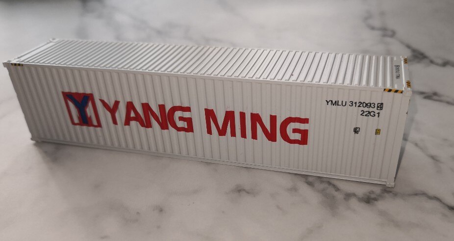1/87 Prachtige Model Trein Ho 40GP Container Diy Logistiek Scène Container .: YANG MING